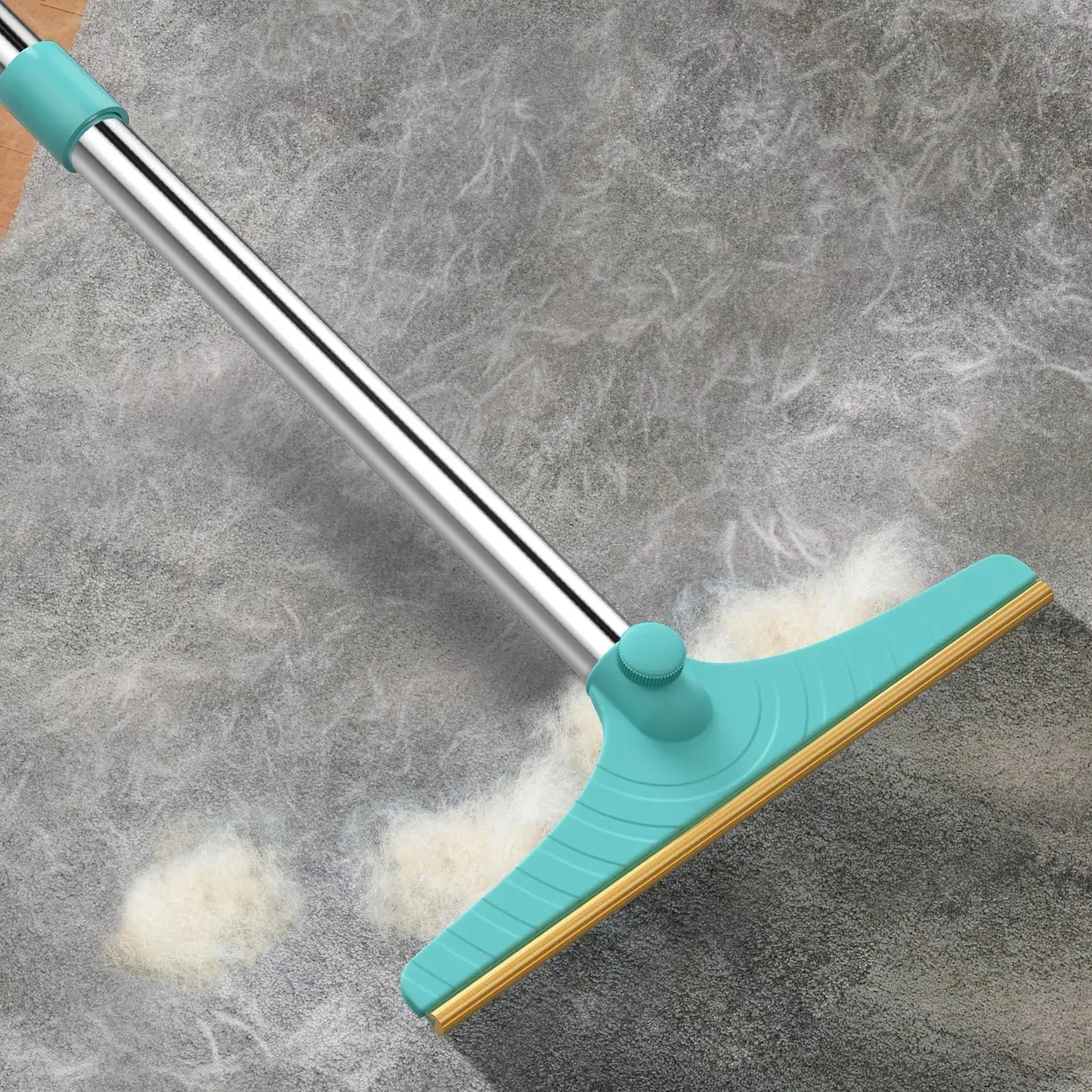Adjustable Cat Hair Remover and Pet Cleaning Brush with Hanging Ring – Effective Hair Removal Tool for Carpets and Floors, Ideal Valentine's Day Gift