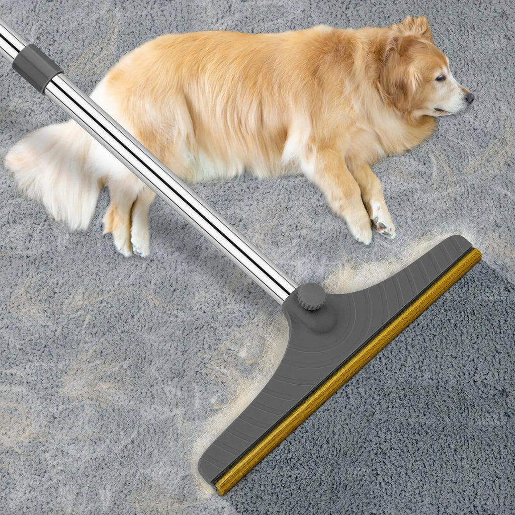 Adjustable Cat Hair Remover and Pet Cleaning Brush with Hanging Ring – Effective Hair Removal Tool for Carpets and Floors, Ideal Valentine's Day Gift