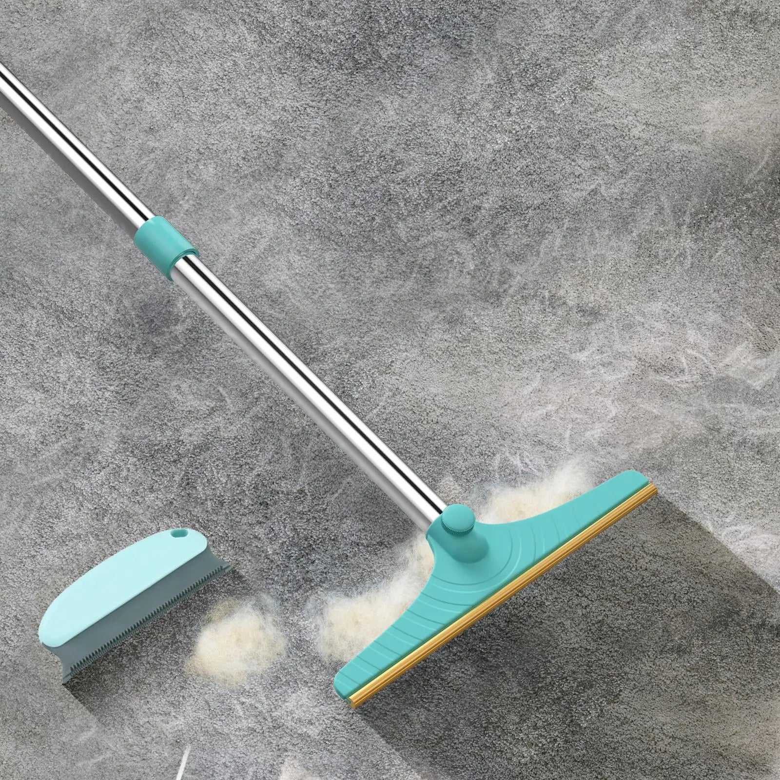 Adjustable Cat Hair Remover and Pet Cleaning Brush with Hanging Ring – Effective Hair Removal Tool for Carpets and Floors, Ideal Valentine's Day Gift