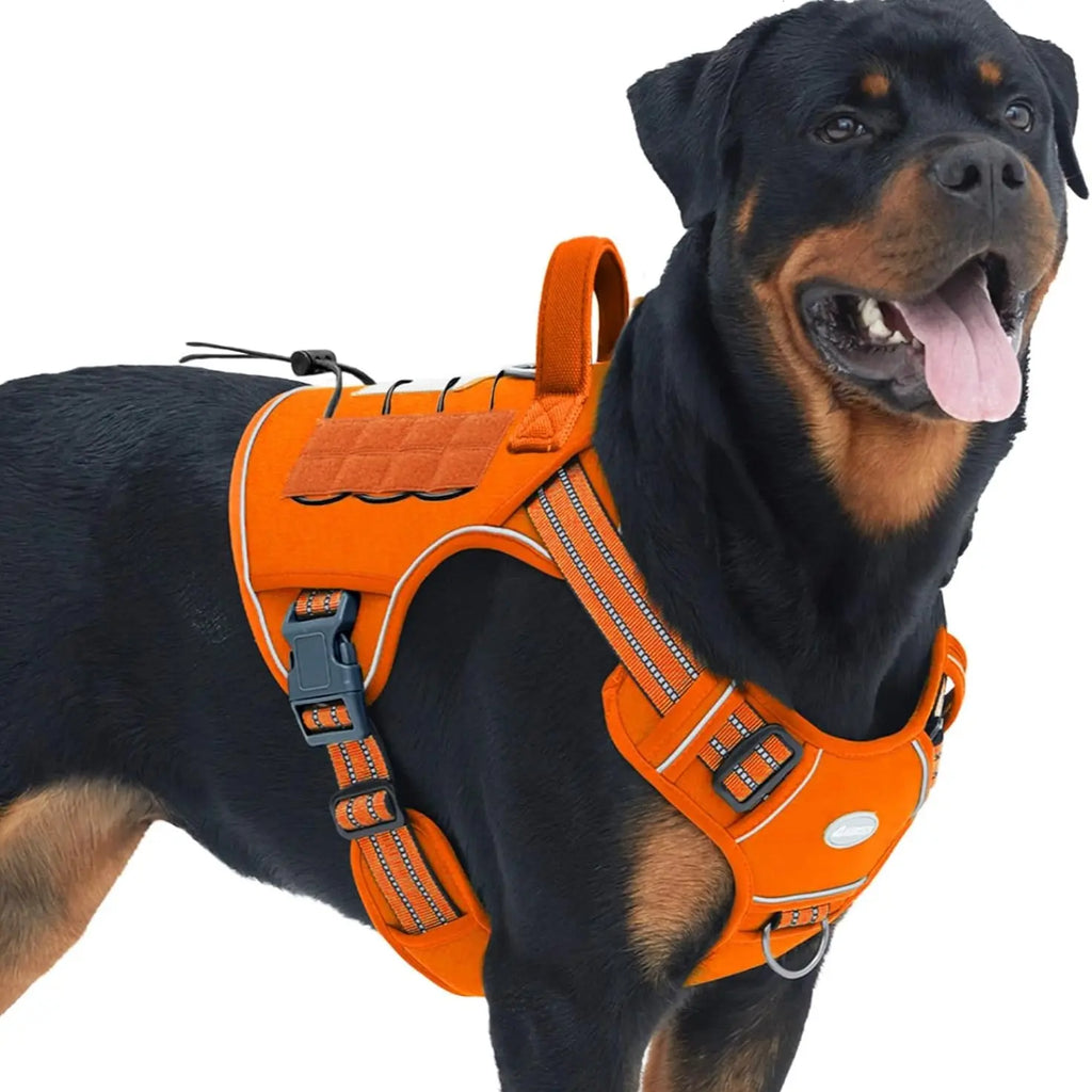 Auroth Tactical Dog Harness - Versatile and Durable No-Pull Adjustable Harness for Small to Large Dogs, Featuring Reflective Materials for Enhanced Safety and Control