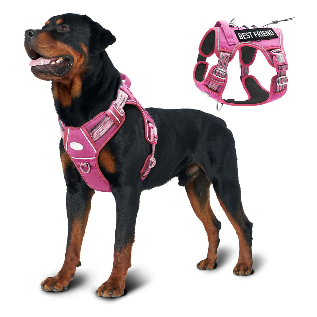 Auroth Tactical Dog Harness - Versatile and Durable No-Pull Adjustable Harness for Small to Large Dogs, Featuring Reflective Materials for Enhanced Safety and Control