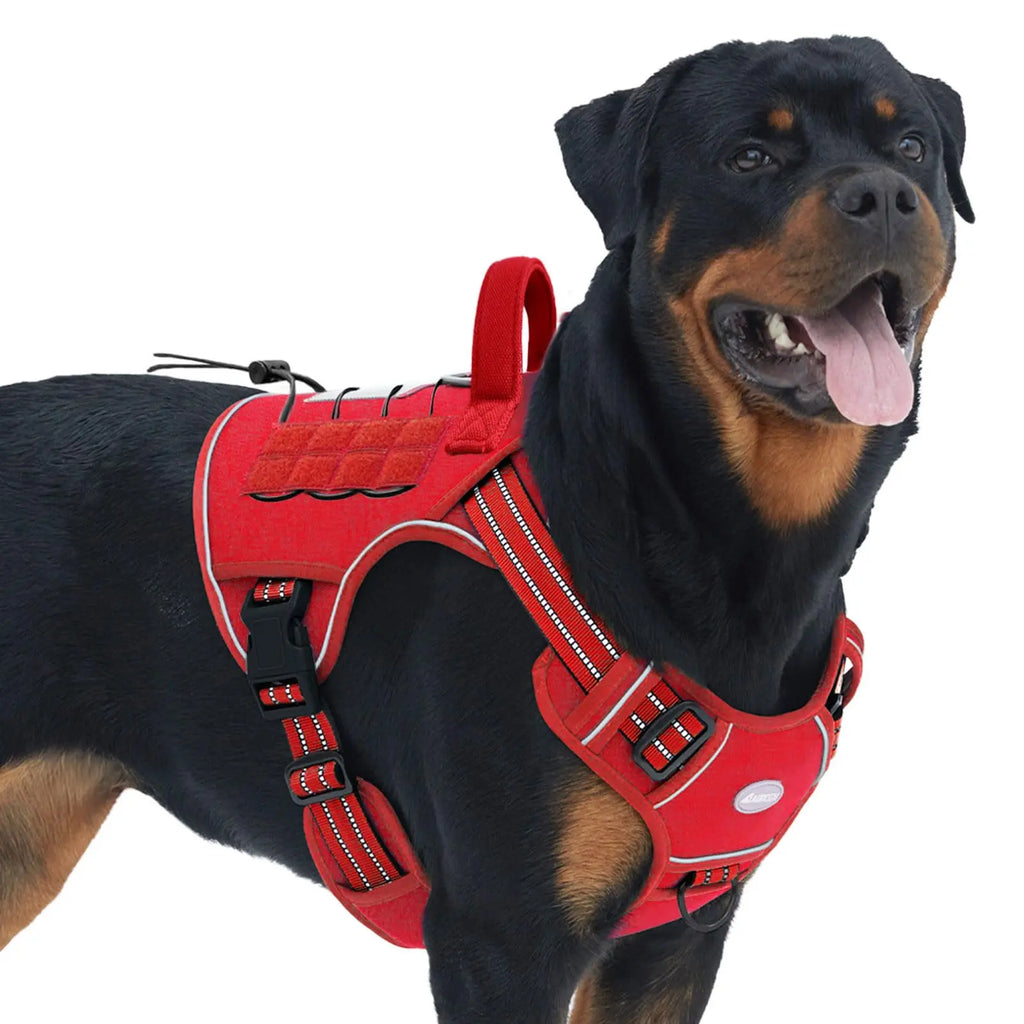 Auroth Tactical Dog Harness - Versatile and Durable No-Pull Adjustable Harness for Small to Large Dogs, Featuring Reflective Materials for Enhanced Safety and Control