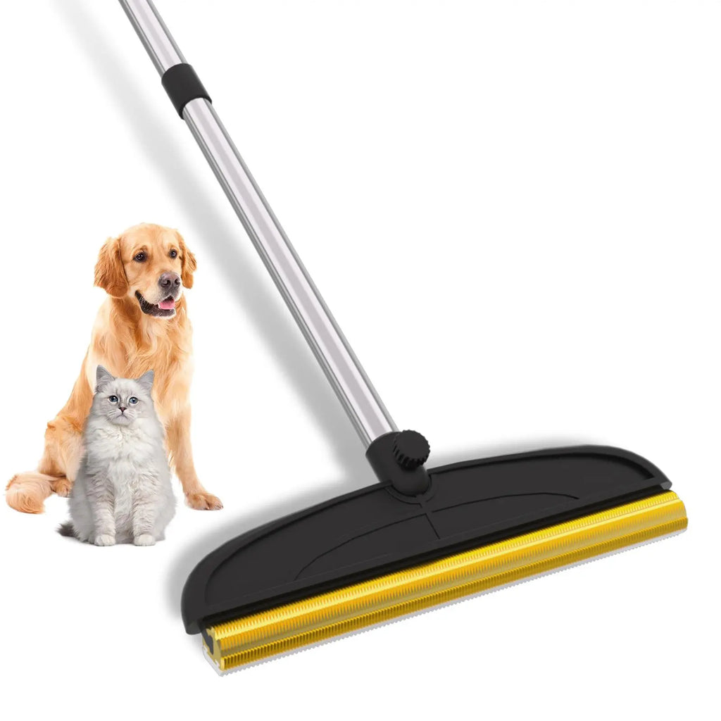 Adjustable Cat Hair Remover and Pet Cleaning Brush with Hanging Ring – Effective Hair Removal Tool for Carpets and Floors, Ideal Valentine's Day Gift