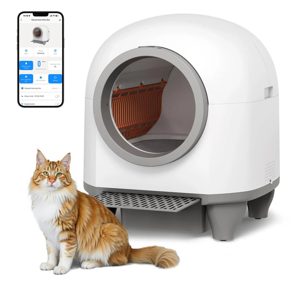 Warcat Smart Low-Noise Auto-Cleaning Litter Box 90L Self Cleaning Cat Litter Box App-Controlled via 2.4G Wifi with Smart Sensors, Safety Protection, Easy Maintenance, Easy Setup & Clean #Tiktokshopdealsforyoudays #Dealsforyoudays