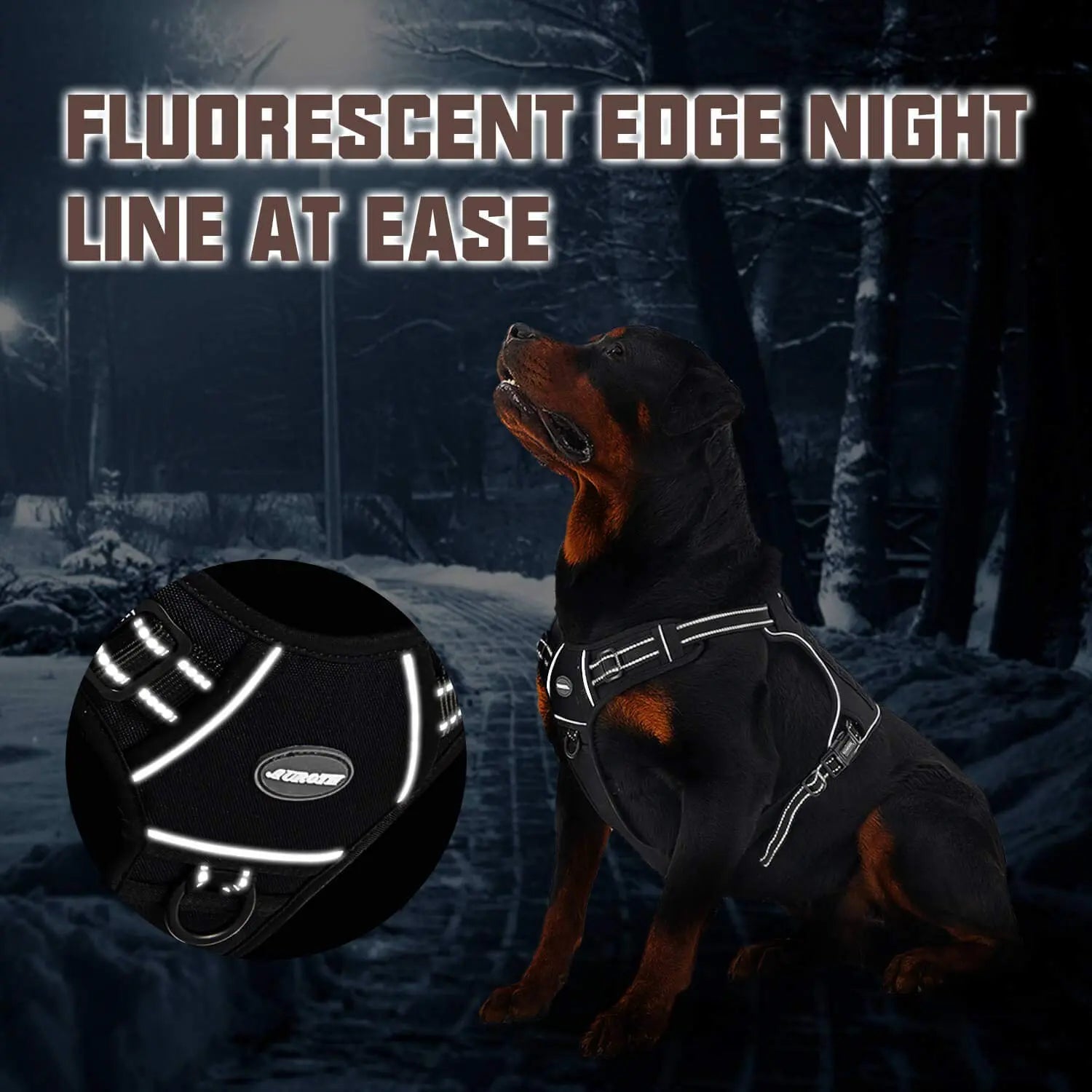 Auroth Tactical Dog Harness - Versatile and Durable No-Pull Adjustable Harness for Small to Large Dogs, Featuring Reflective Materials for Enhanced Safety and Control